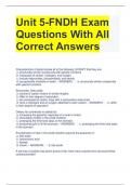 Unit 5-FNDH Exam Questions With All Correct Answers