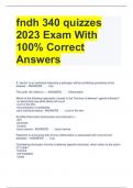 Bundles For fndh 340 quizzes 2023 Exam With 100% Correct Answers