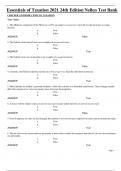 Complete Test Bank Essentials of Taxation 24th Edition Nellen Questions & Answers with rationales (Chapter 1-18)