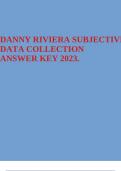 DANNY RIVIERA SUBJECTIVEDATA COLLECTION ANSWER KEY 2023. 