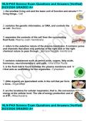  NLN-PAX Science Exam Questions and Answers (Verified) 2023/2024 GRADED A+