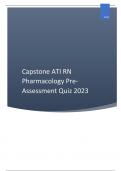 Capstone ATI RN Pharmacology Pre-Assessment Quiz 2023