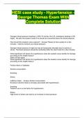 HESI case study - Hypertension - George Thomas Exam With Complete Solution