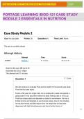 PORTAGE LEARNING /BIOD 121 CASE STUDY MODULE 2 ESSENTIALS IN NUTRITION