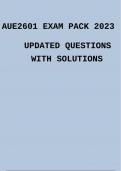 AUE2601 EXAM PACK 2023