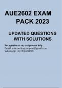 AUE2602 EXAM PACK 2023