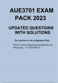 AUE3702 EXAM PACK 2023