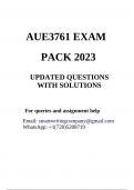 AUE3761 EXAM PACK 2023