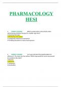 PHARMACOLOGY HESI