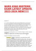 NURS 6560 MIDTERM EXAM LATEST UPDATE 2023-2024 NEW!!!!!