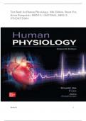 Test Bank for Human Physiology, 16th Edition, Stuart Fo