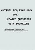 CMY1502 EXAM PACK 2023