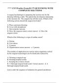 **** CST Practice Exam B| 175 QUESTIONS| WITH COMPLETE SOLUTIONS