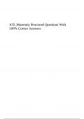 ATI_Maternity Proctored Proctored Questions With 100% Correct Answers.