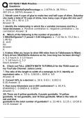 ATI TEAS 7 Math Practice Exam Questions and Answers (2022/2023) (Verified Answers)