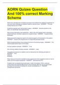 AORN Quizes Question And 100% correct Marking Scheme