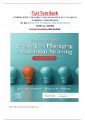 Test Bank For Yoder-Wise’s Leading And Managing In Canadian Nursing, 2nd Edition, Patricia S. Yoder-Wise, Janice Waddell, Nancy Walton