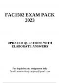 FAC1502 EXAM PACK 2023