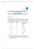 Inverse Trigonometric Functions - Mathematics