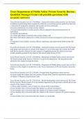 Texas Department of Public Safety Private Security Bureau - Qualified Manager Exam (All possible questions with accurate answers)