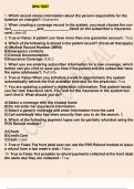 Epic Test Questions And Answers Course Epic Institution Epic Which record stores information about the person responsible for the balance on charges? - Answer- Guarantor When creating a coverage record in the system, you must choose the correct __________