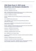 CNA State Exam IL 2023 study Questions and Answers (Graded A)