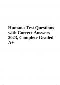 Humana Test Review Questions with Correct Answers 2023 (Already Graded A+)