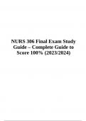 NURS 306 Final Exam Study Guide Complete Guide, NURS 306 Final Exam Study Guide 2024-2025 & NURS 306 – OB Week 4 Study Guide 2024 Exam Questions and Answers Latest Update 2024-2025.