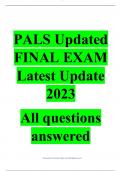 PALS Updated FINAL EXAM Latest Update 2023 (All questions answered)