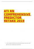 ATI RN COMPREHENSIVE PREDICTOR RETAKE 2019 GRADED A+