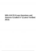 ASCP MB Final Exam Practice Questions and Answers (Already Graded A+ Latest Verified 2023)