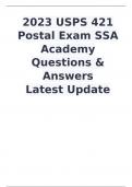 USPS 421 Postal Exam 2023/2024 Complete Solution Package