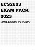 ECS2603 EXAM PACK 2023 