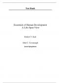 Essentials of Human Development A Life-Span View 1st Edition By Robert Kail, John Cavanaugh (Test Bank)