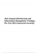 JKO Annual OSD Records and Information Management Training PreTest 2023 (Already Graded A+)