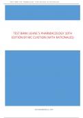 TEST BANK LEHNE`S PHARMACOLOGY 10TH EDITION BY MC CUISTION (WITH RATIONALES)