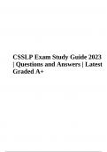 CSSLP Final Exam Study Questions and Answers Latest 2023 (Already Graded A+)