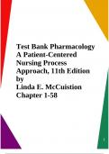 Test Bank Pharmacology A Patient-Centered Nursing Process Approach, 11th Edition by Linda E. McCuistion Chapter 1-58