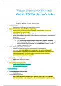 Walden University NRNP 6675 Quizlet REVIEW Katrina’s Notes