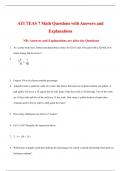 ATI TEAS 7 Math Questions with Answers and Explanations