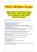 TNCC Written Exam - Exams with their 100% correct answers