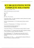 SCI 200 QUESTIONS WITH COMPLETE SOLUTIONS