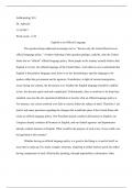 Essay Anthropology 416 - English as an Official Language 