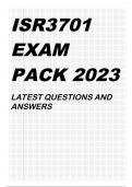 ISR3701 EXAM PACK 2023