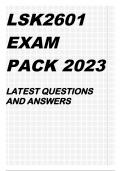 LSK2601 EXAM PACK 2023