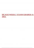 HCA332 WEEK 2 EXAM GRADED A+ 2023.