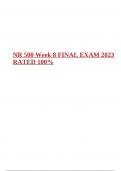 NR 500 Week 8 FINAL EXAM 2023 RATED 100%