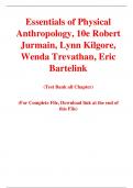 Essentials of Physical Anthropology 10th Edition By Robert Jurmain, Lynn Kilgore, Wenda Trevathan, Eric Bartelink (Test Bank)