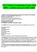 C213 Final Accounting Exam-with 100% verified answers-2022-2023