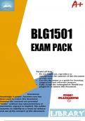 BLG1501 Exam Pack 2023